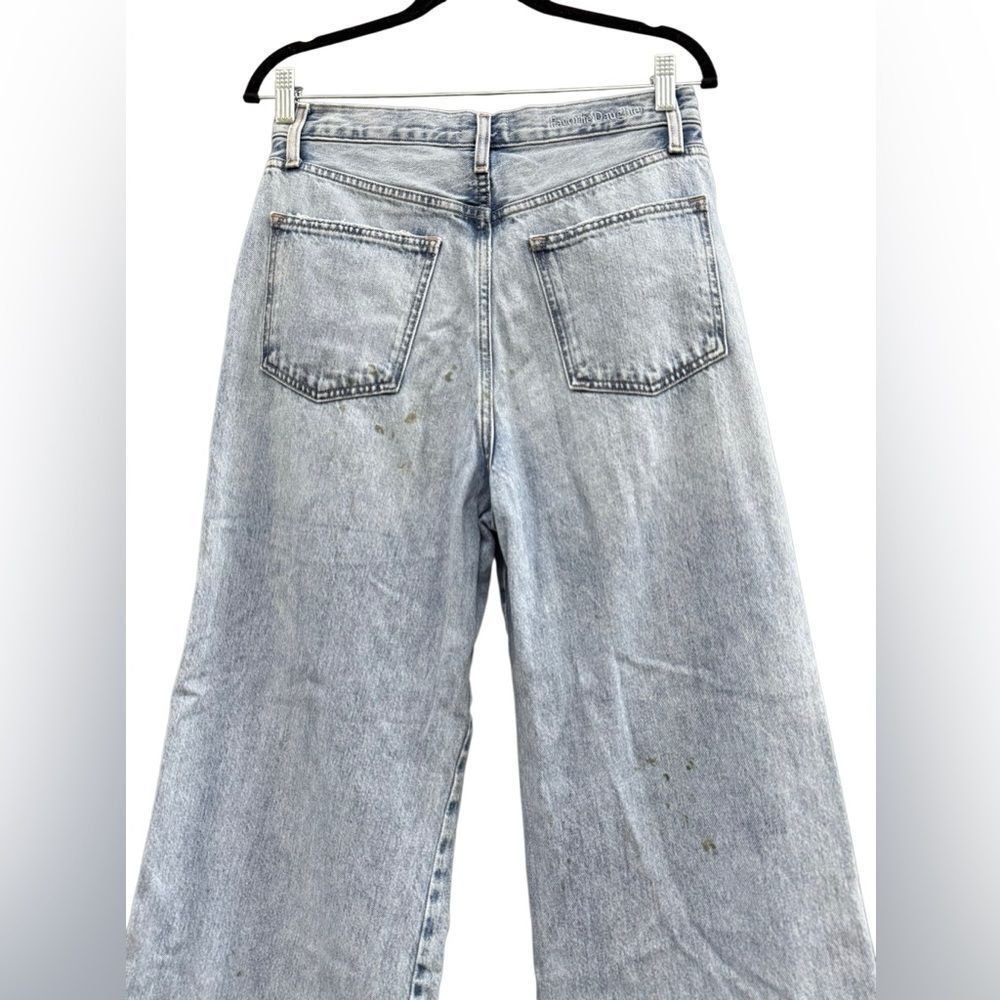 FAVORITE DAUGHTER The Masha Super High Rise Wide Leg Crop Jeans Size 27 -Stained - Picture 7 of 11
